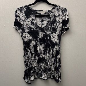 Tie-Dye Black and White Women's Top